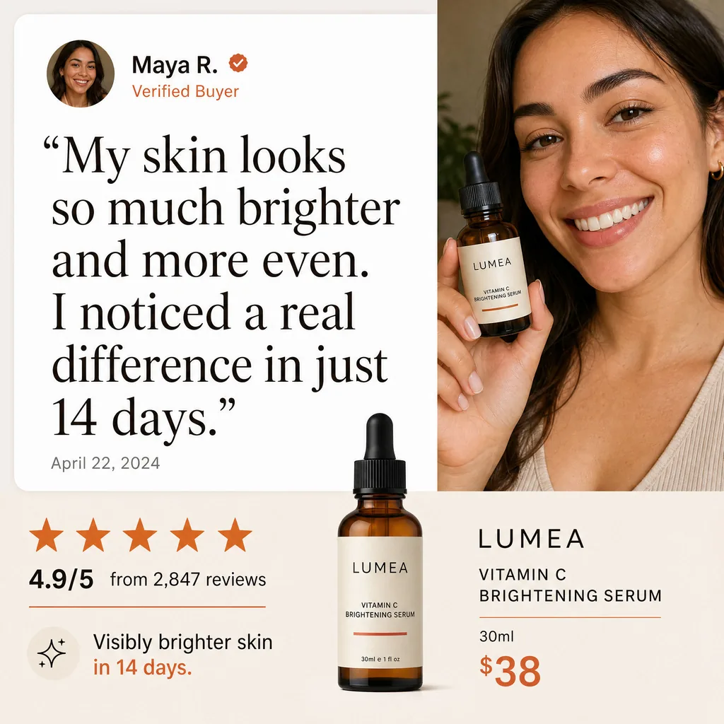 Social Proof and Testimonials static ad