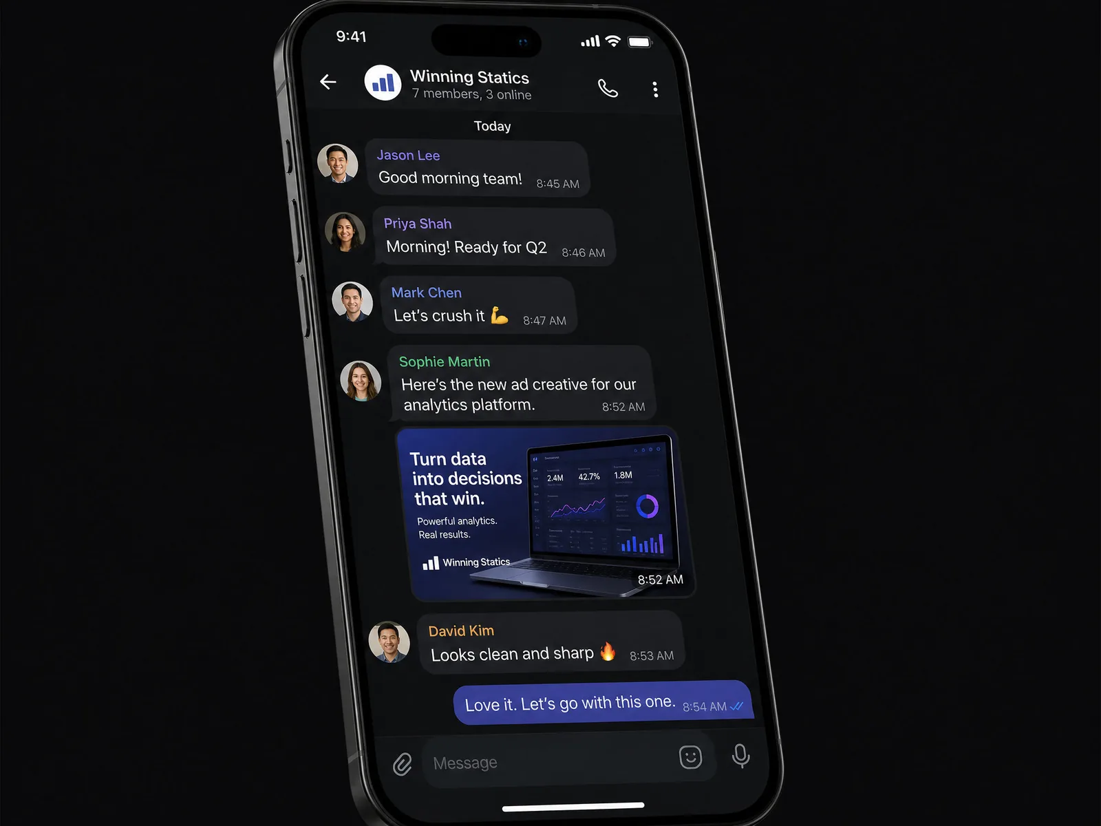 WhatsApp community mockup