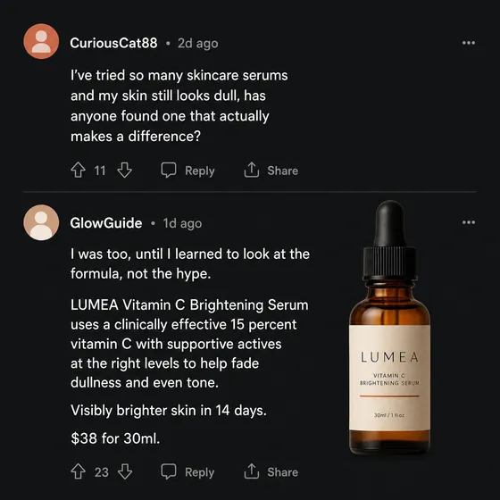 Native Interface Mockups static ad for LUMEA